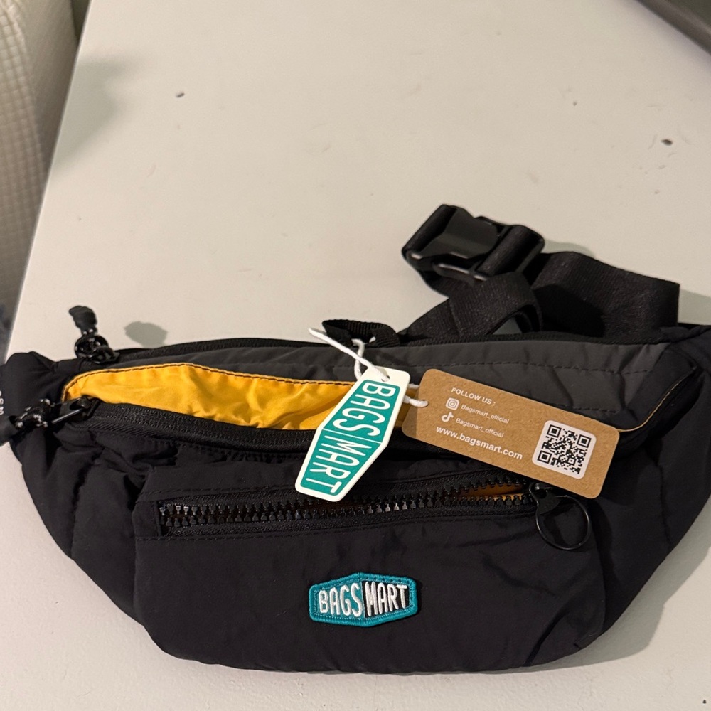 Black and Yellow  belt bag